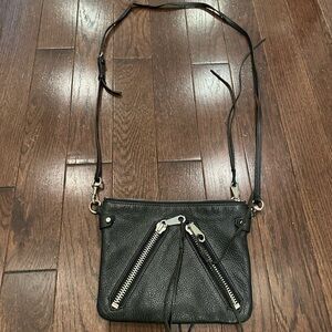 Rebecca Minkoff Zip Satchel Bag (Black)